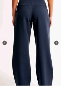 Navy Blue Wide Leg Formal Trousers