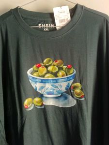 Olive Print Graphic T-Shirt