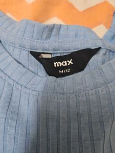 Ribbed Sky Blue Top