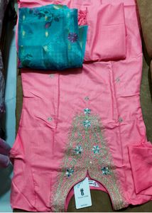 Beautiful Pink Embroidered Kurta Set