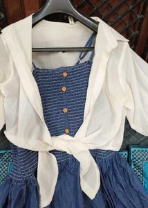 Denim Dress with Stylish Jacket