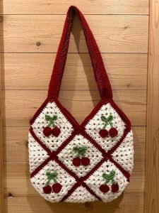 Crochet Cherry Shoulder Bag