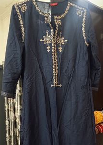 blue long kurta