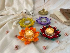 Lotus Tealight Candle Holders 🪔