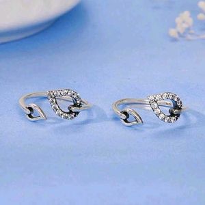 real silver leaf toe rings