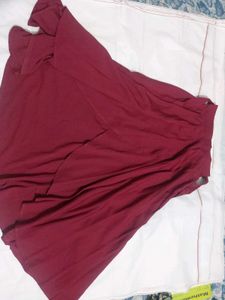 Maroon slit skirt ♥️