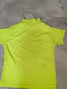 Neon Yellow Turtleneck Top