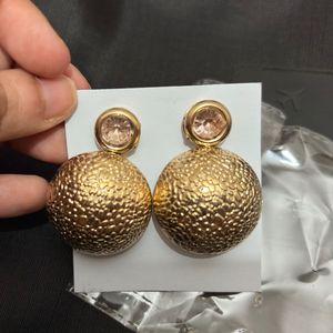 gold oversized studs
