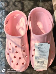 Trendy Pink Crocs Slides
