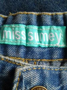 Denim Mini Skirt With 2 top For Young Girl