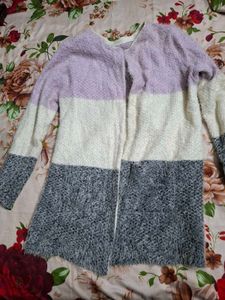 Cozy Colorblock Fuzzy Cardigan