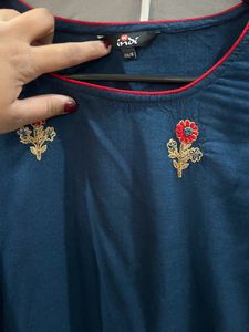 Be Indi Navy Embroidered Plazzo Set