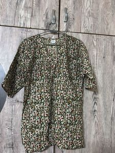 V-Neck Printed Kurti
