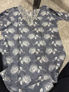 Elegant Rose Print Kurta