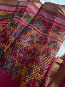 Elegant Pink Woven Silk Saree