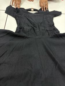 Elegant Black Anarkali Gown