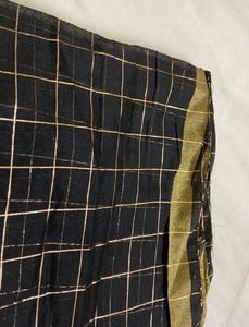 Black &amp; Gold Checkered Scarf