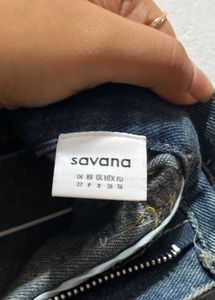 Savana Denim Midi Skirt