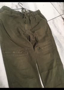 Olive Green Cargo Joggers