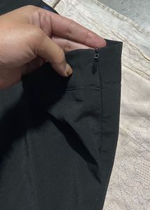 Black Flared Leg Trousers