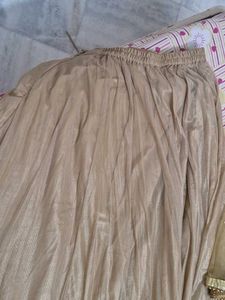 Gold Embellished Skirt With Dupatta