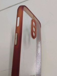 Clear Phone Case with Brown Accents
