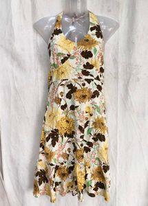 34167. Floral Halter Neck Dress