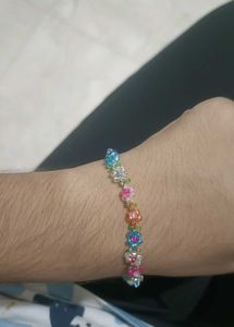 Cute Beaded Flower Bracelet