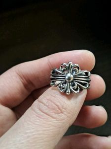 chrome hearts double floral ring