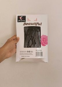 Floral Pattern Fishnet Stockings