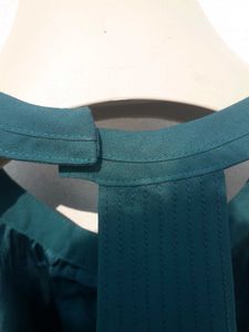H&amp;M Teal Sheer Midi Dress