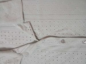 Perforated Button-Up top tshirt Blouse