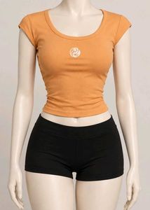 bright colour top with fitted fabric