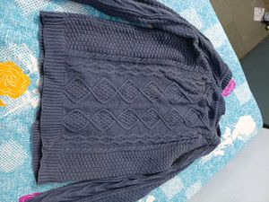 Stylish Grey Cable Knit Cardigan