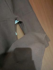 Brown Culottes with White Stripe