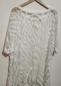 White Net Top For Healthy Girl Or Women