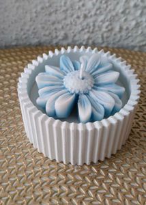 Blue Flower Jar Candle😍