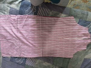 striped pink and white kurti