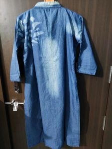 Women Denim Straight Kurta