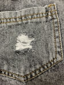 High Waisted Ripped Denim Shorts