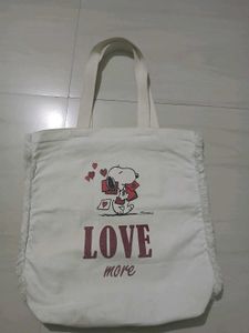 Snoopy "LOVE more" Tote Bag