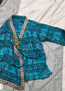 Boho Om Print Kimono Style Kurta for boys