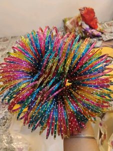 Vibrant Stack of Bangles
