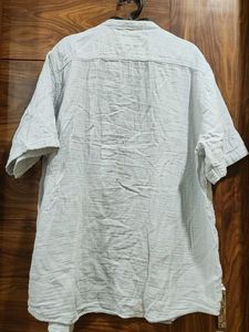 Light Blue Crinkle Fabric Shirt