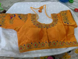 Combo Of Cotton Silk Saree With Embroidery Blouse