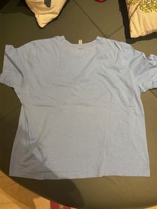 Light Blue T-Shirt with "Smile" Print