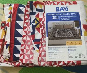 microfiber double bed sheet - Geometric