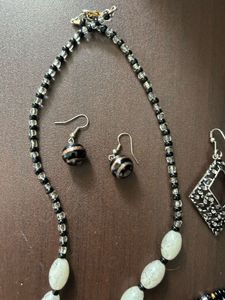 Boho Beaded Necklace &amp; Earring Set