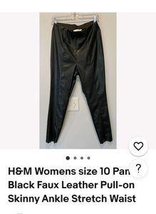 H&amp;M Faux Leather Skinny Pant