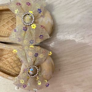 Sparkly Bow Mary Jane Flats
